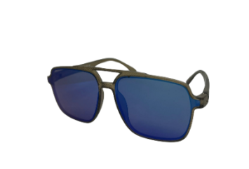 Square aviator blue brown