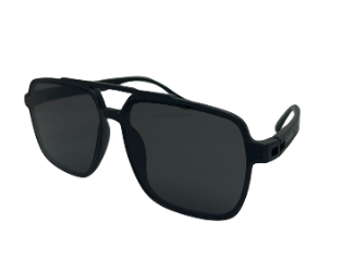 Square aviator black