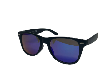 Wayfarer black, blue lens